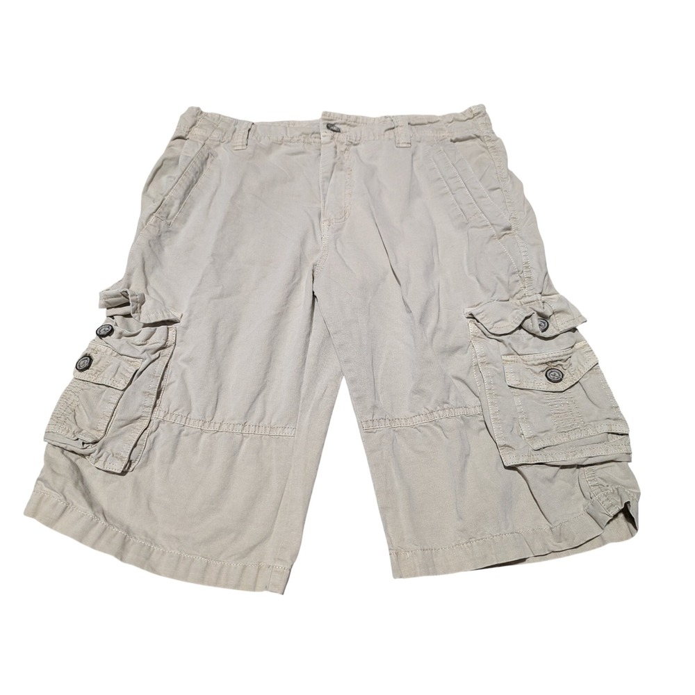 Buckle Black Cargo Shorts Mens 30 Sandstone Freny Standard Fit Cotton Utility